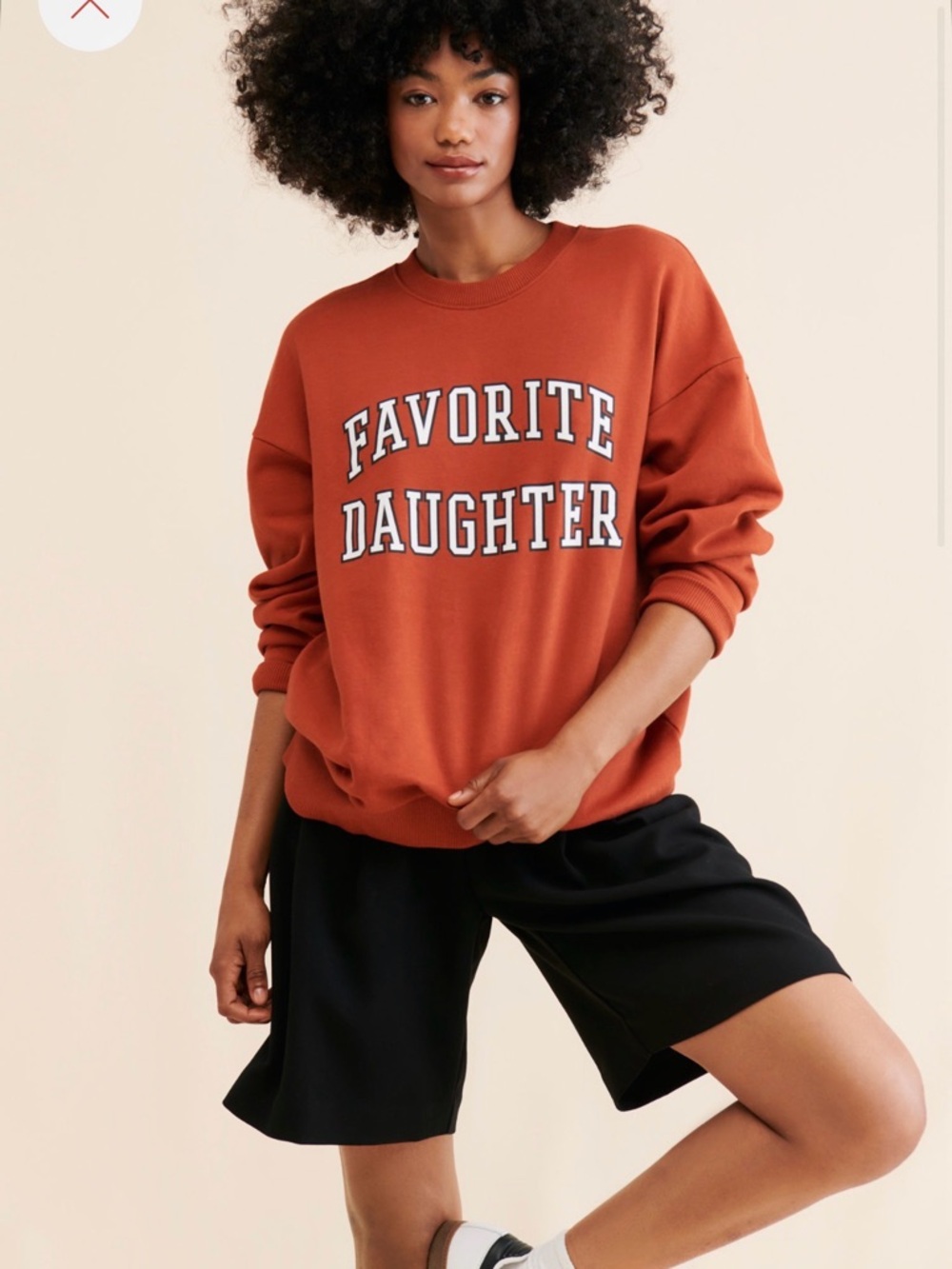 Favorite Daughter Rust Orange 'Favorite Daughter' Logo Sweatshirt